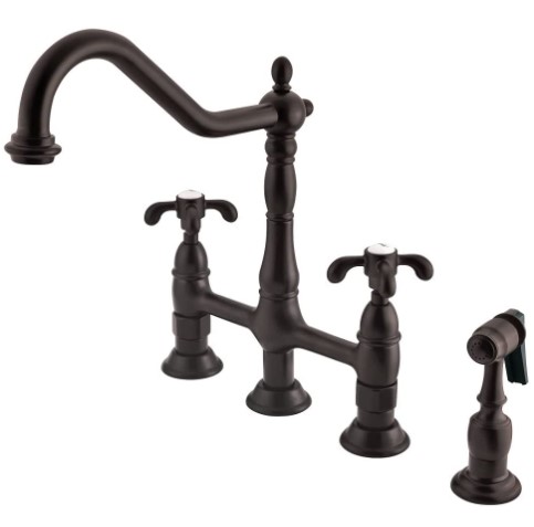 3.Kingstone Brass KS1275TXBS French Kitchen Faucet