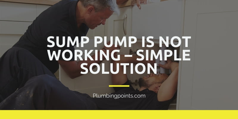 Sump pump problem - Guide