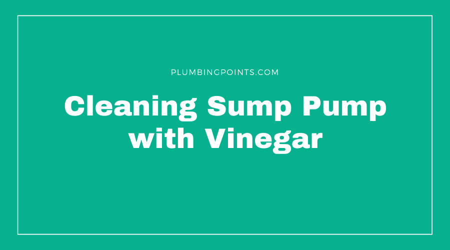 Cleaning Sump Pump with Vinegar