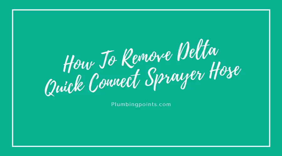 how To Remove Delta Quick Connect Sprayer Hose