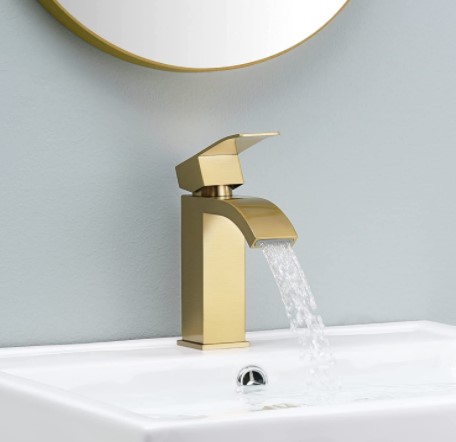 KES Bathroom Sink Faucet, Bathroom Faucet with Supply Lines, Single Handle Single Hole Faucet