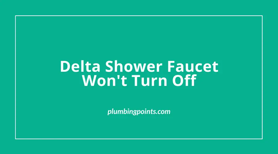 Delta Shower Faucet Won't Turn Off